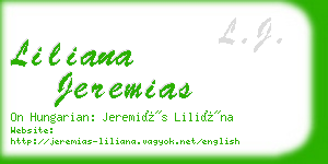 liliana jeremias business card